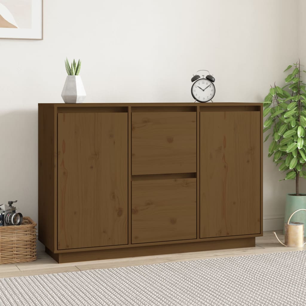 Sideboard 111X34X75 Cm Solid Wood Pine