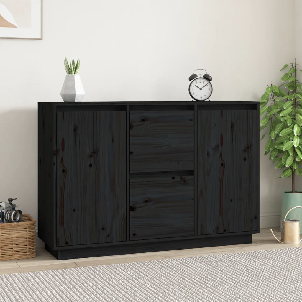 Sideboard 111X34X75 Cm Solid Wood Pine