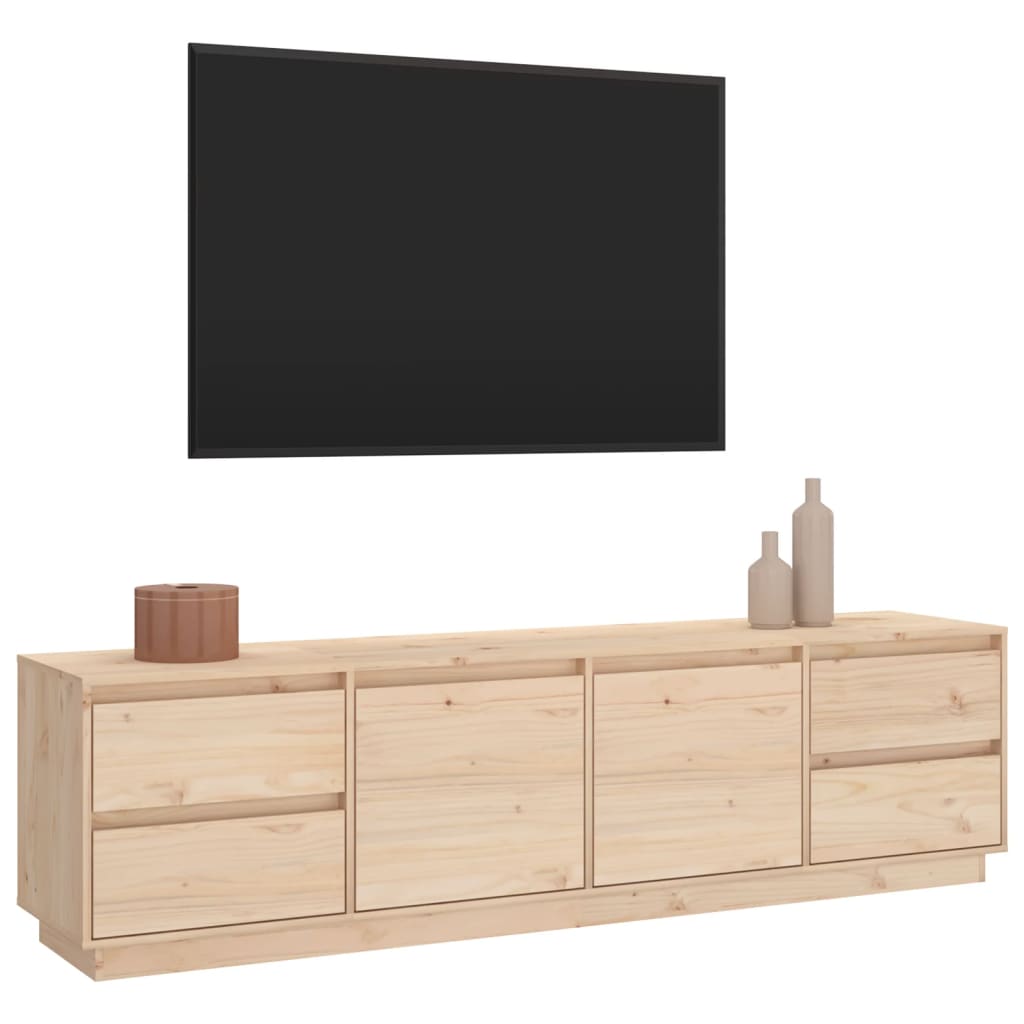 Tv Cabinet 176X37X47.5 Cm Solid Wood Pine