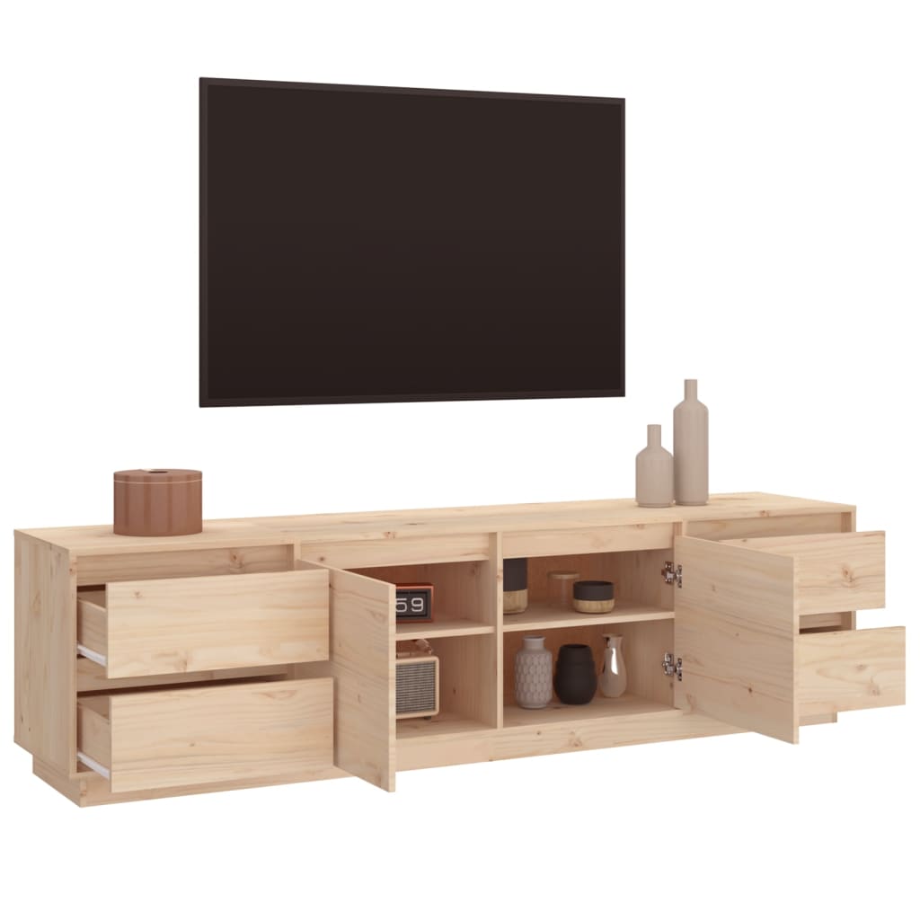 Tv Cabinet 176X37X47.5 Cm Solid Wood Pine