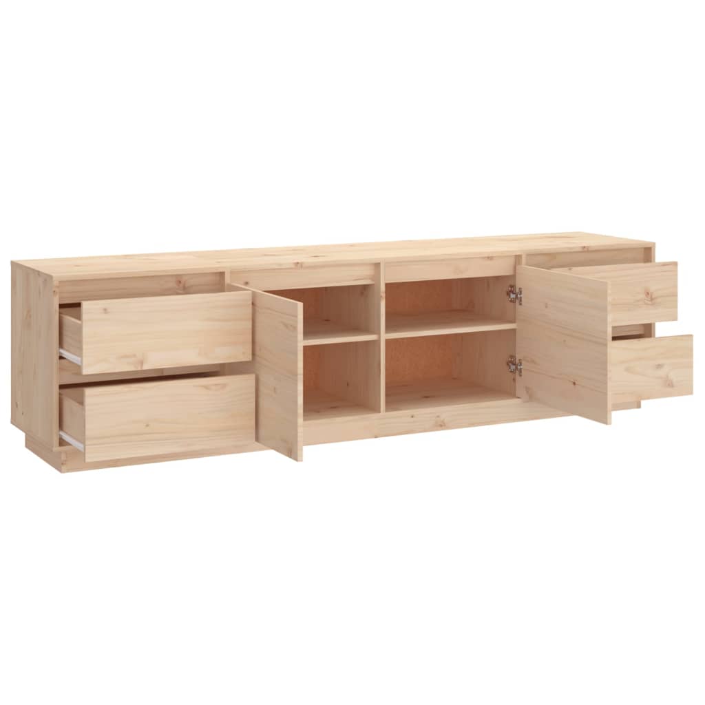 Tv Cabinet 176X37X47.5 Cm Solid Wood Pine