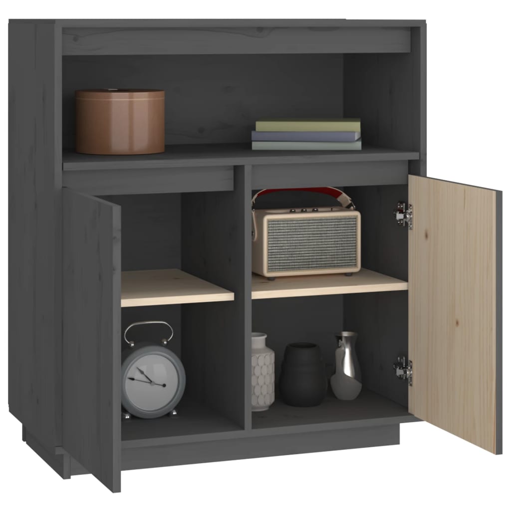 Sideboard 70X34X80 Cm Solid Wood Pine