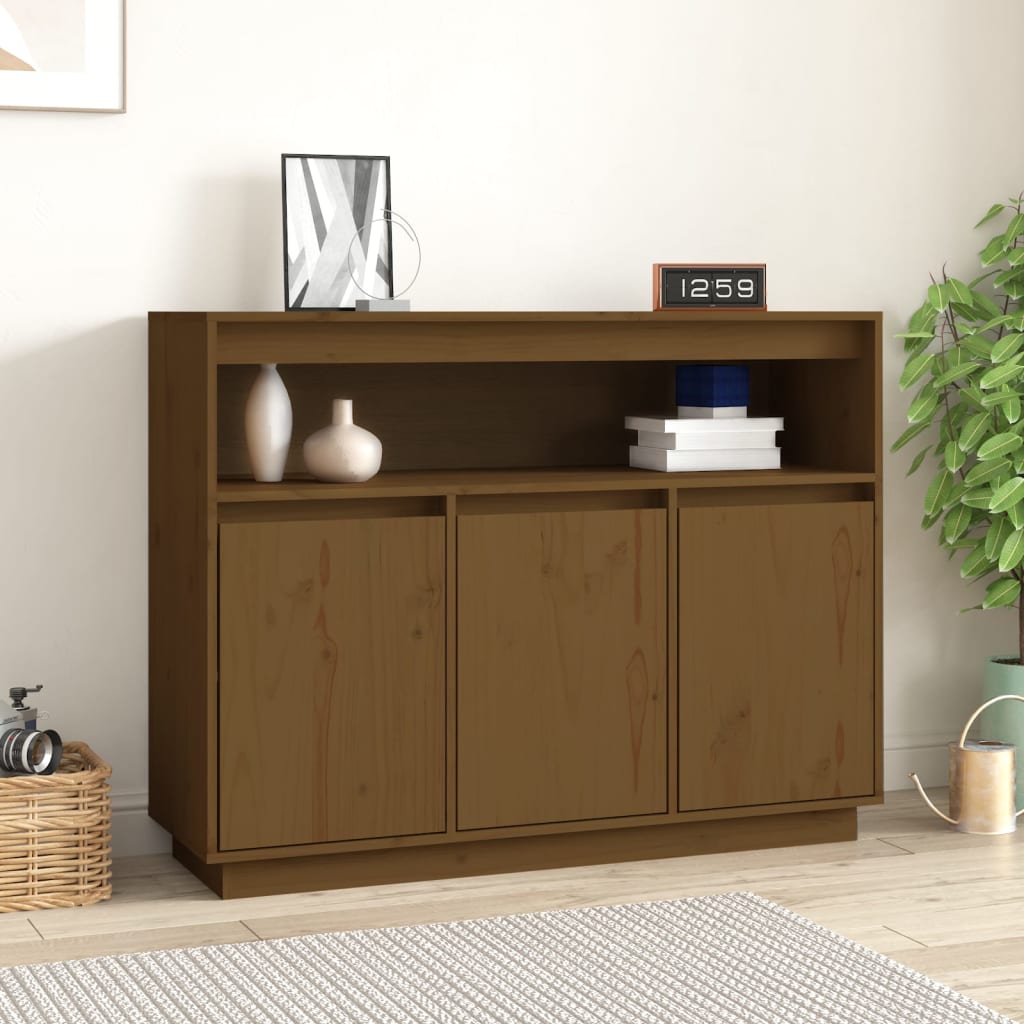 Sideboard 104.5X34X80 Cm Solid Wood Pine