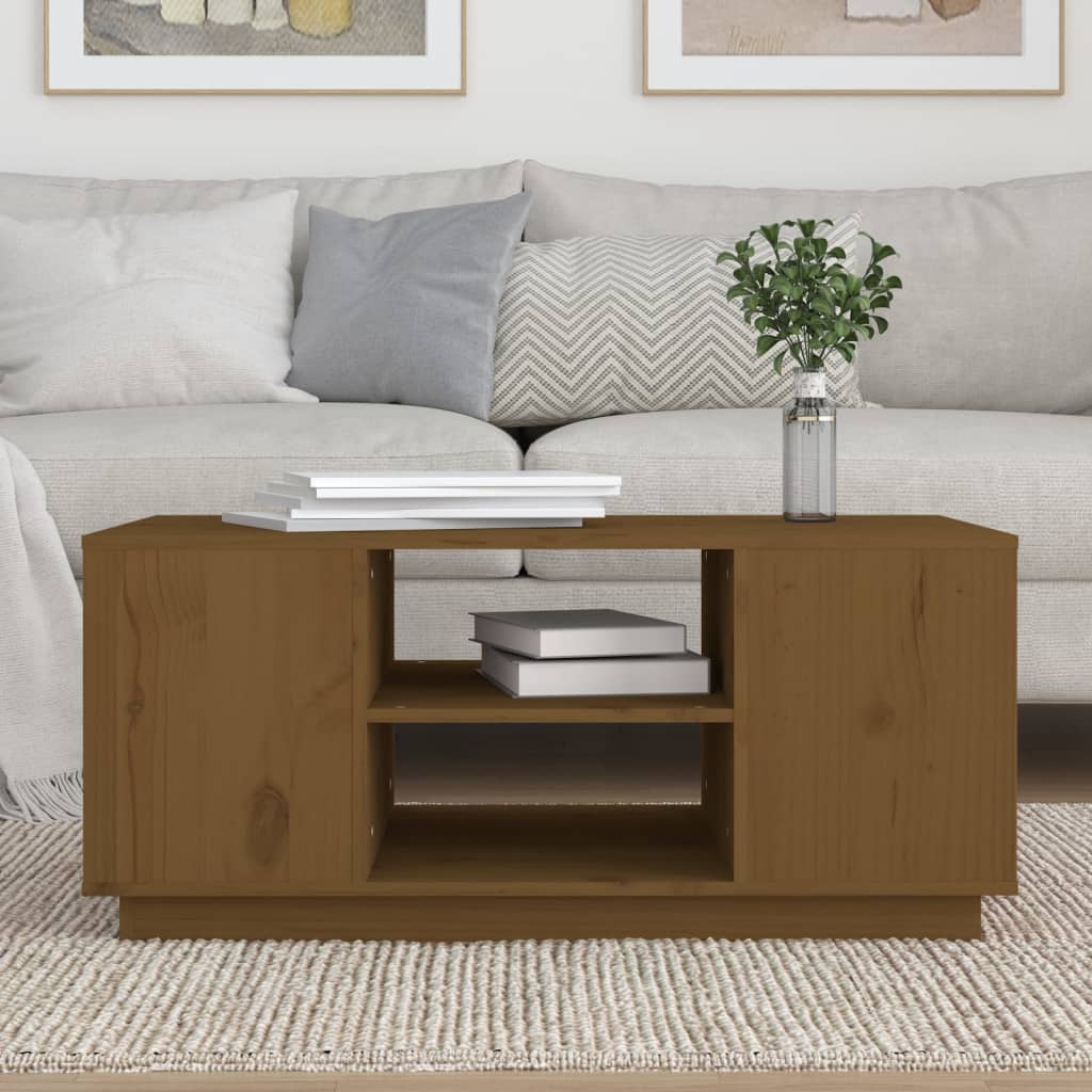 Coffee Table 90X49X40.5 Cm Solid Wood Pine