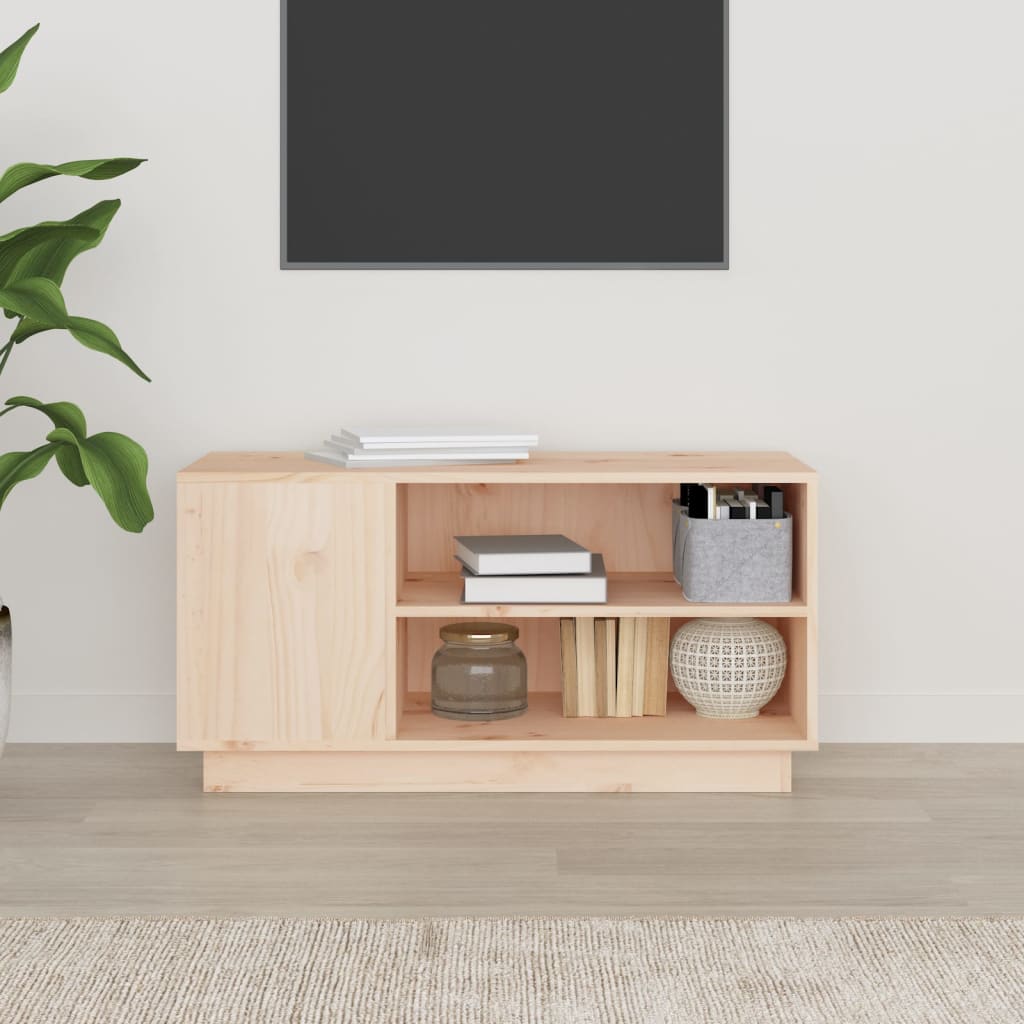 Tv Cabinet 80X35X40.5 Cm Solid Wood Pine