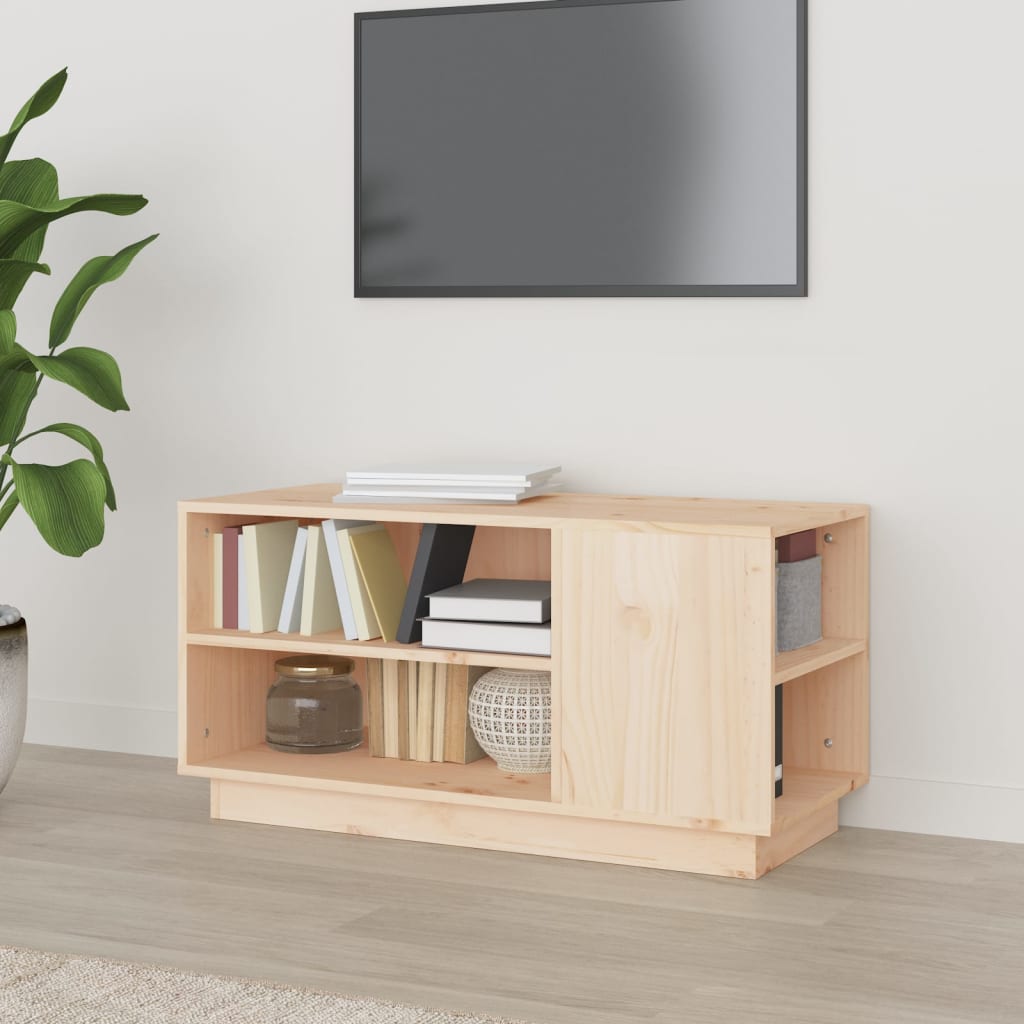 Tv Cabinet 80X35X40.5 Cm Solid Wood Pine
