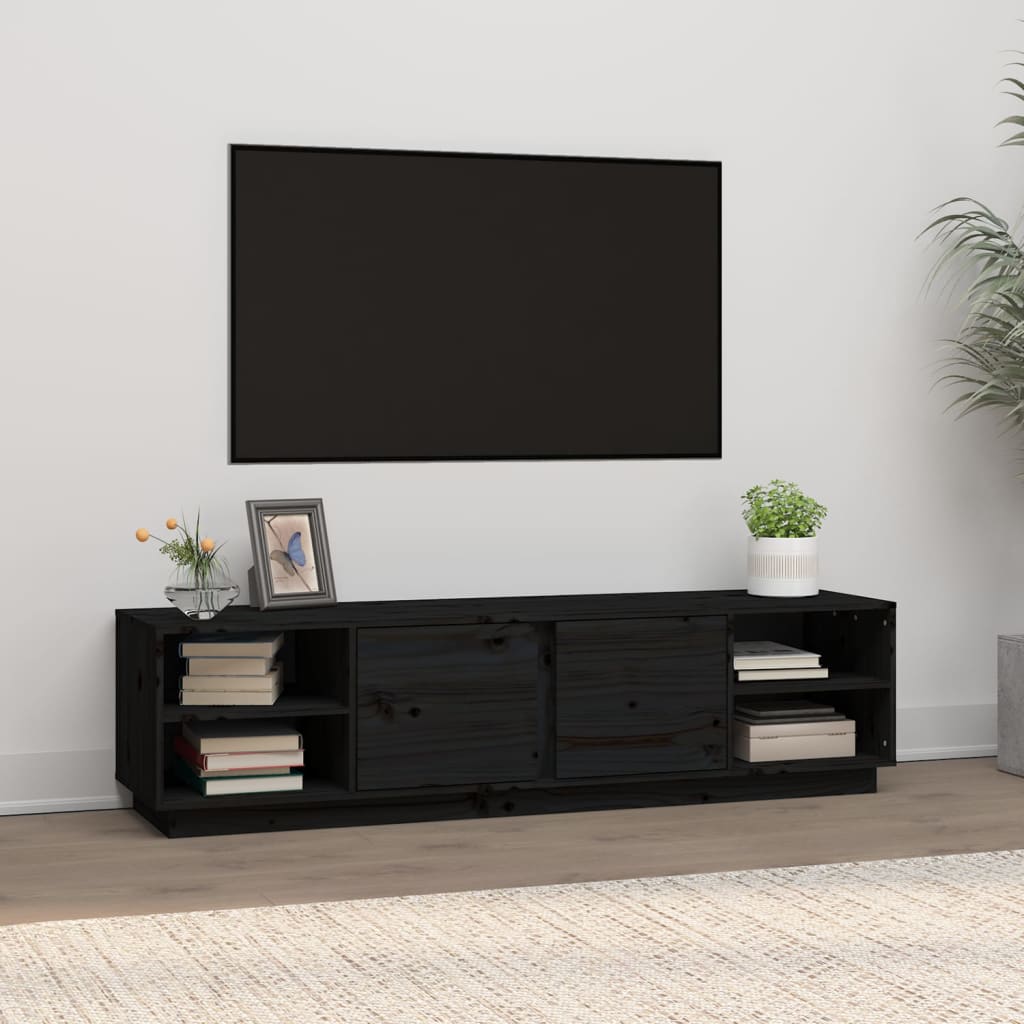 Tv Cabinet 156X40X40 Cm Solid Wood Pine
