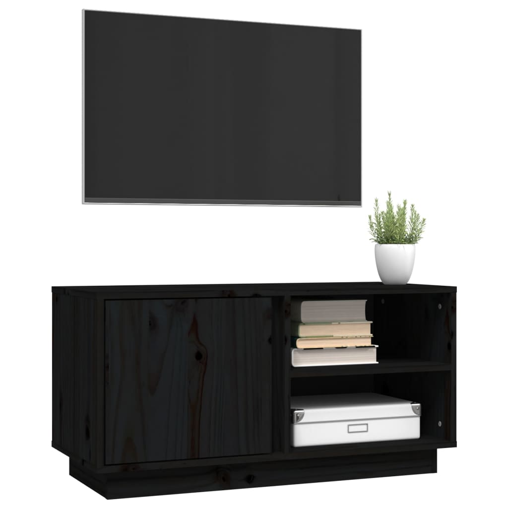 Tv Cabinet 80X35X40.5 Cm Solid Wood Pine