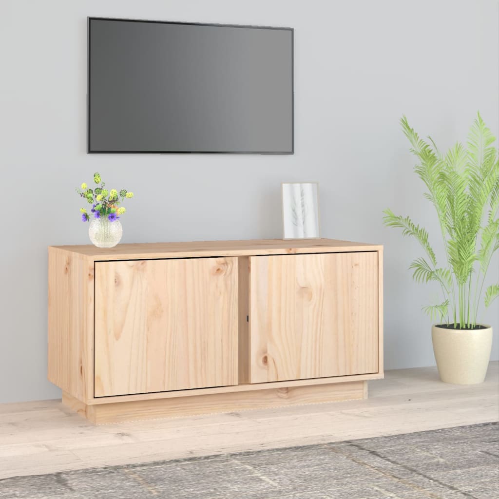 Tv Cabinet 80X35X40.5 Cm Solid Wood Pine