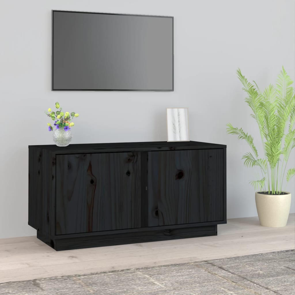 Tv Cabinet 80X35X40.5 Cm Solid Wood Pine