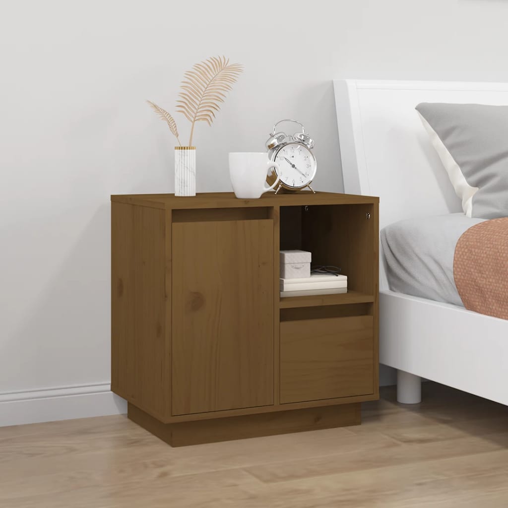 Bedside Cabinets 2 Pcs 50X34X50 Cm Solid Wood Pine