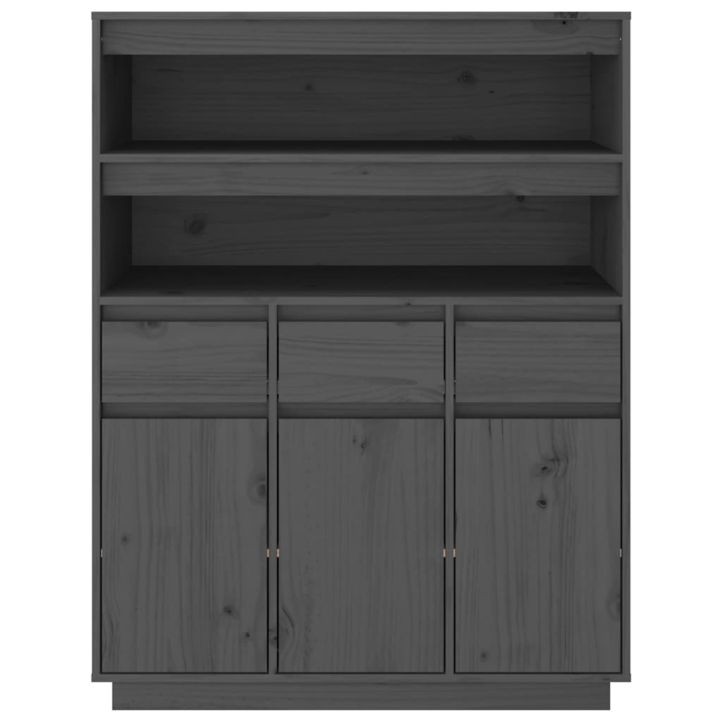Highboard 89X40X116.5 Cm Solid Wood Pine