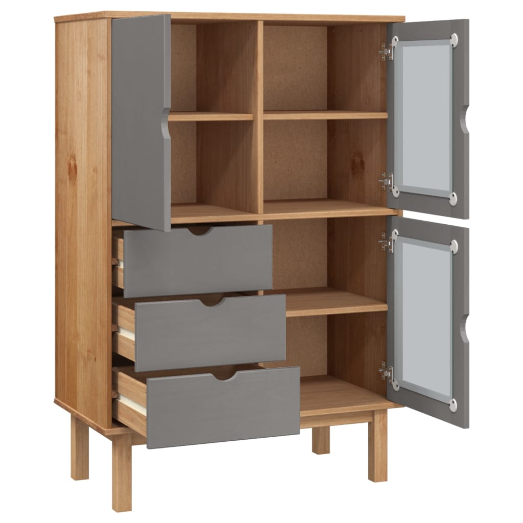 Highboard Otta 85X43X125 Cm Solid Wood Pine