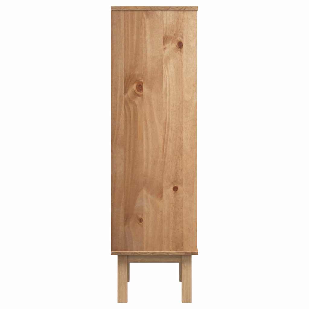 Shoe Cabinet Otta With 3 Drawers Brown&Grey Solid Wood Pine