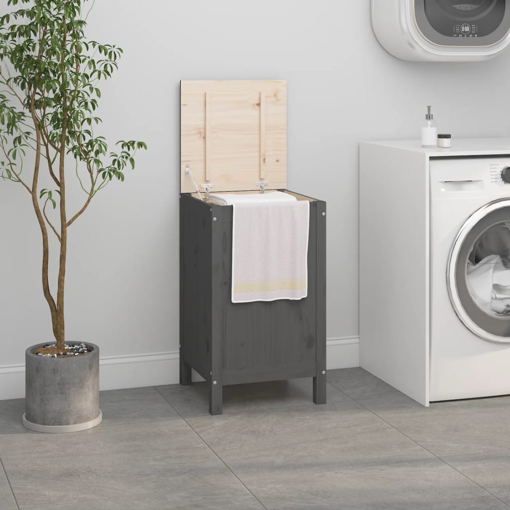Laundry Box Solid Wood Pine