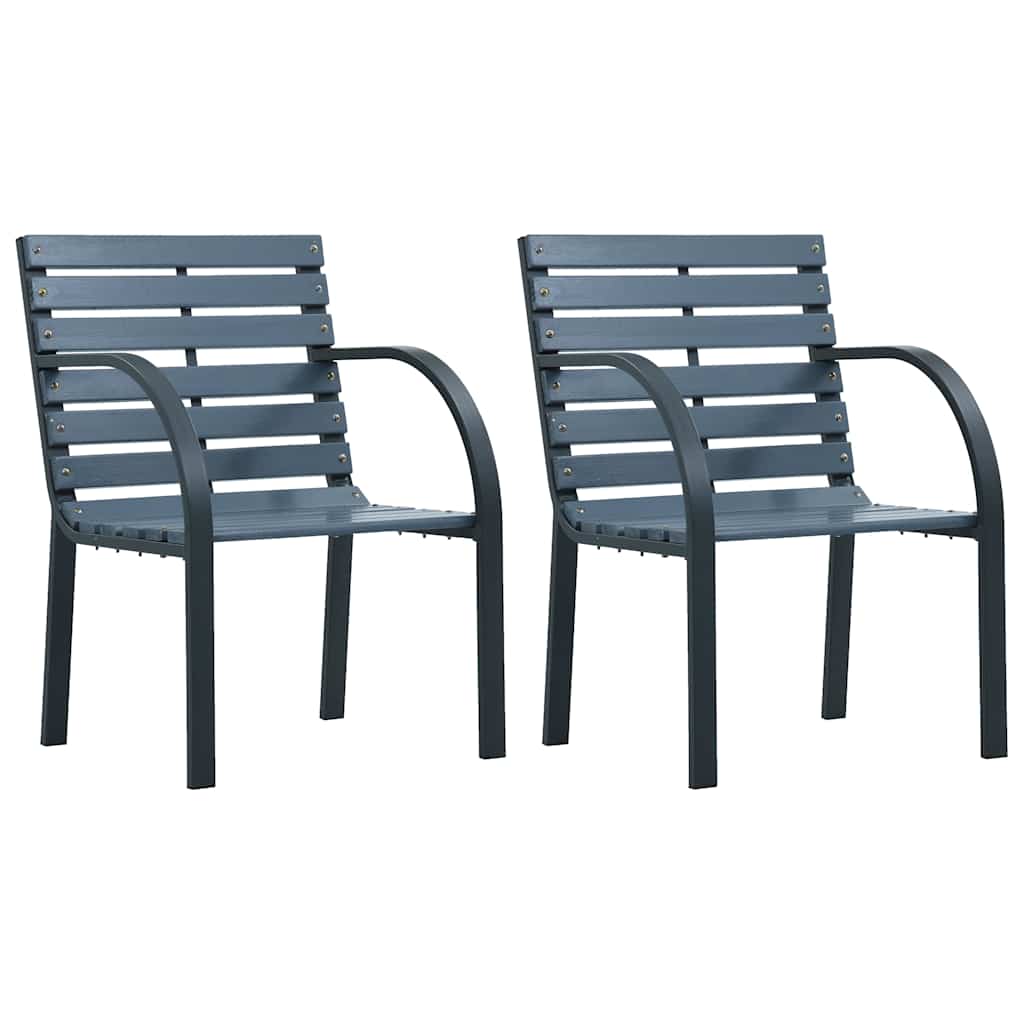 Garden Chairs 2 Pcs Solid Wood Fir
