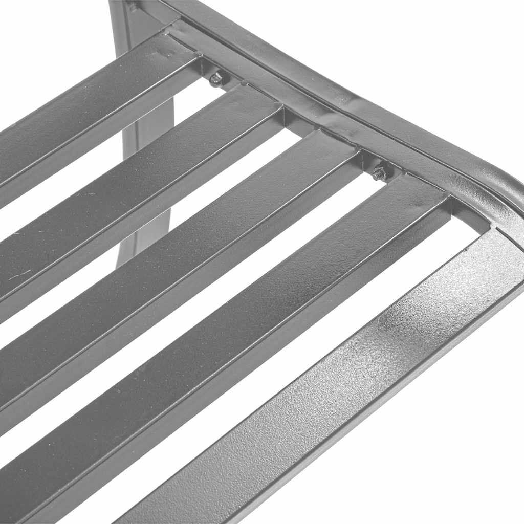 Garden Bench Black Steel