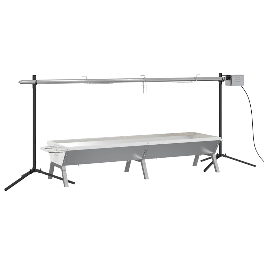 Automatic Barbecue Grill And Tray Set Stainless Steel