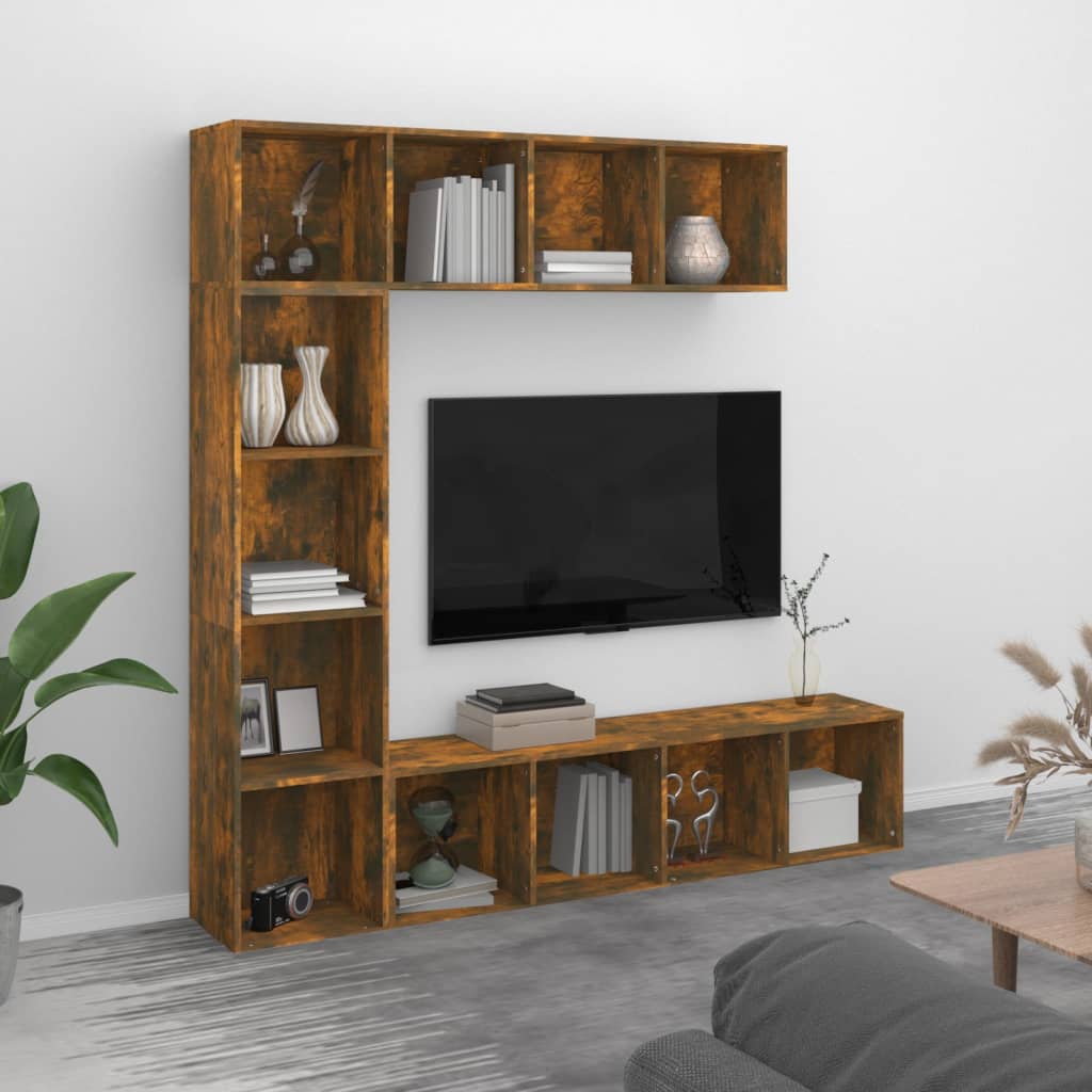 3 Piece Book/Tv Cabinet Set 180X30X180 Cm