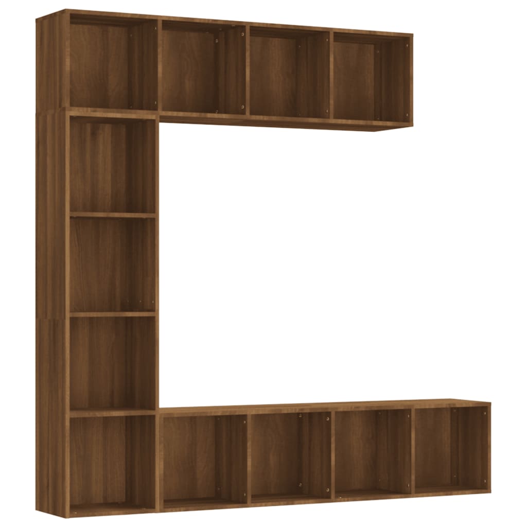 3 Piece Book/Tv Cabinet Set 180X30X180 Cm