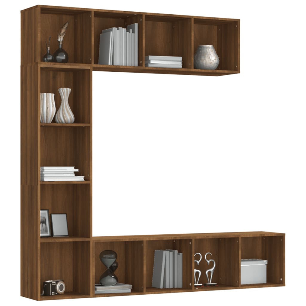 3 Piece Book/Tv Cabinet Set 180X30X180 Cm