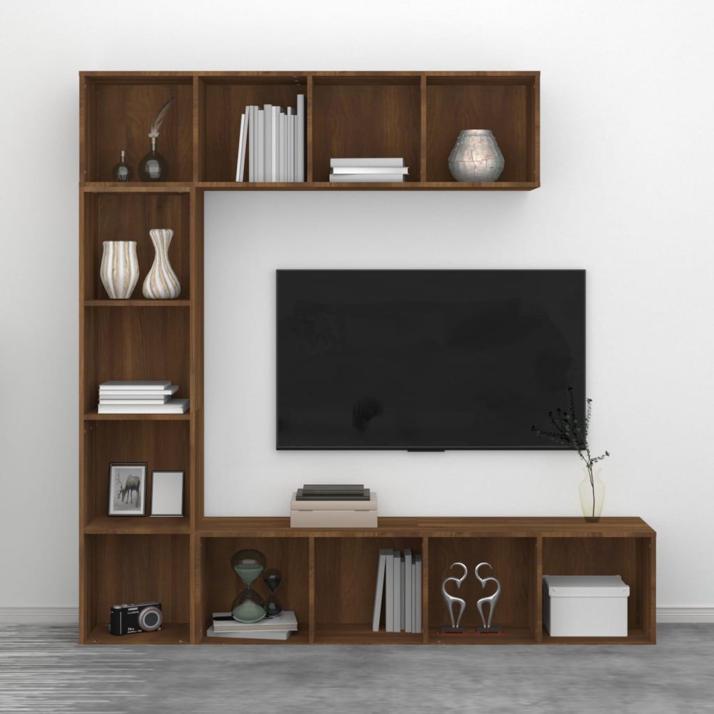 3 Piece Book/Tv Cabinet Set 180X30X180 Cm