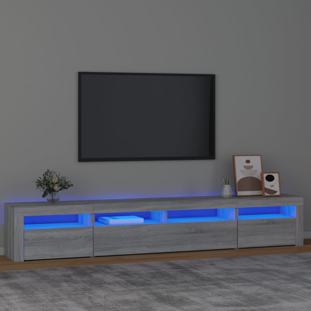 Tv Cabinets 2 Pcs With Led Lights Engineered Wood, Tv Cabinet With Led 120X35X40 Cm Engineered Wood