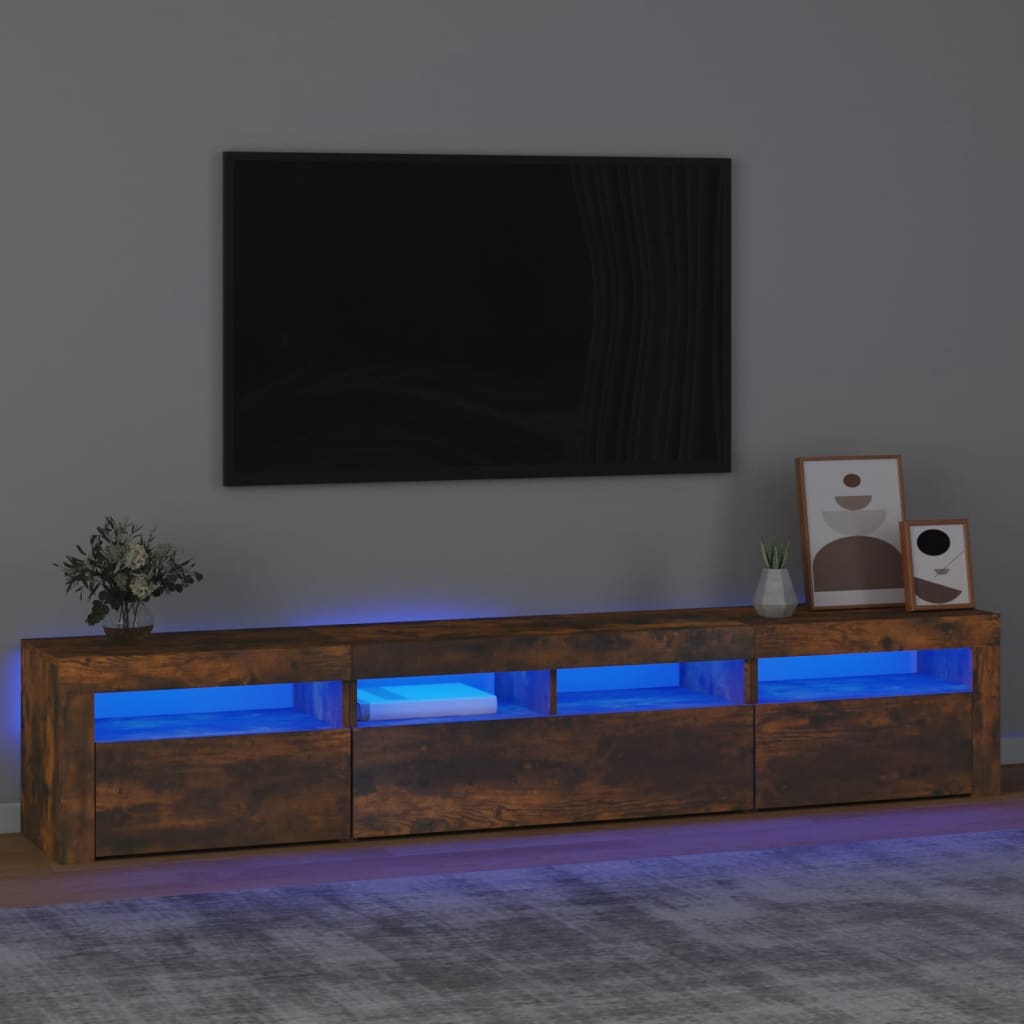 Tv Cabinets 2 Pcs With Led Lights Engineered Wood, Tv Cabinet With Led 120X35X40 Cm Engineered Wood