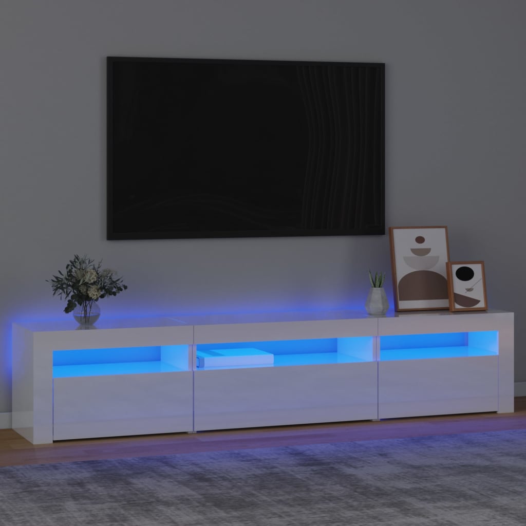 Tv Cabinets 2 Pcs With Led Lights Engineered Wood, Tv Cabinet With Led 120X35X40 Cm Engineered Wood