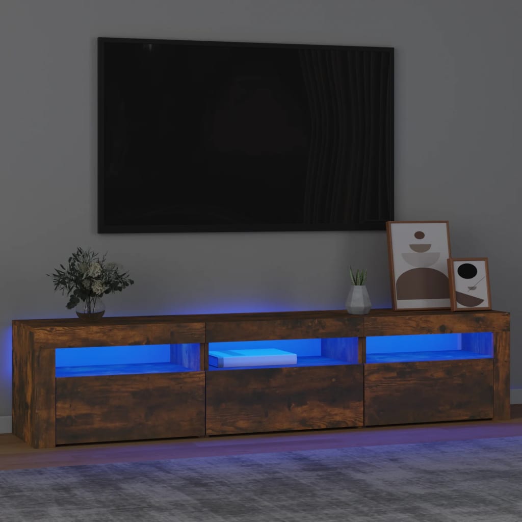 Tv Cabinets 2 Pcs With Led Lights Engineered Wood, Tv Cabinet With Led 120X35X40 Cm Engineered Wood