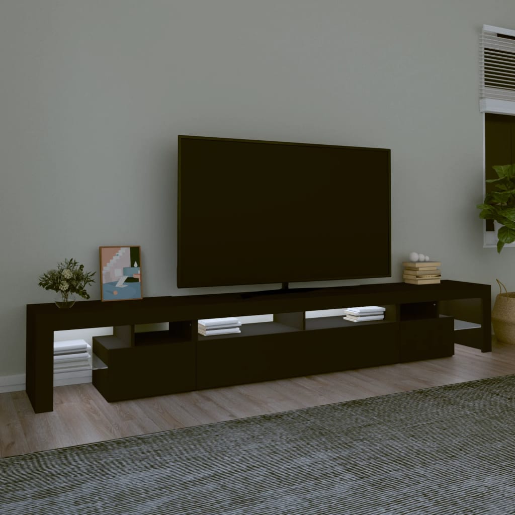 Tv Cabinet With Led Lights 260X36.5X40 Cm