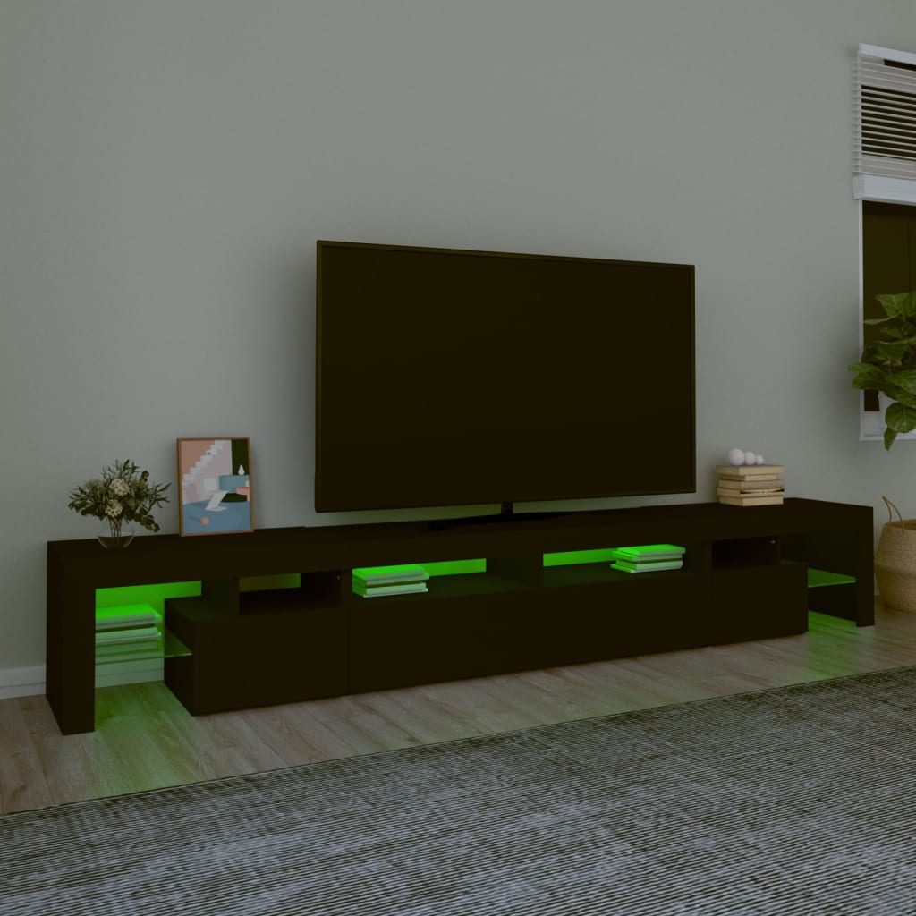 Tv Cabinet With Led Lights 260X36.5X40 Cm