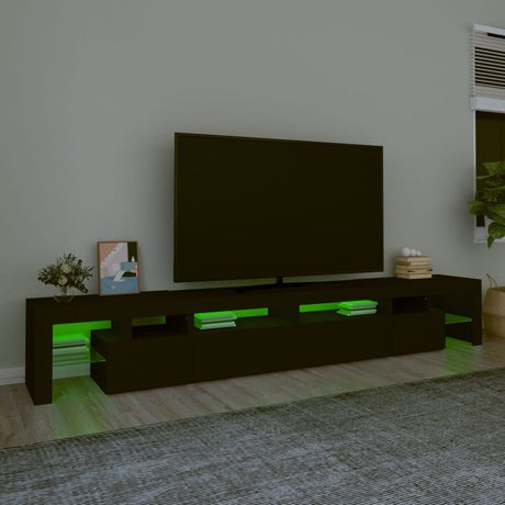 Tv Cabinet With Led Lights 260X36.5X40 Cm