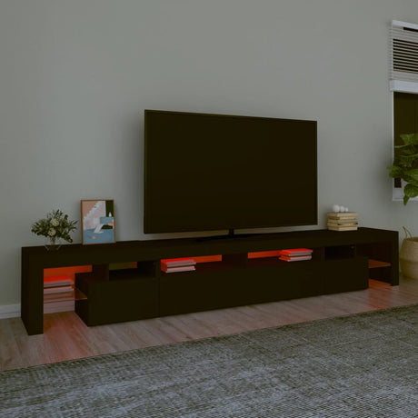 Tv Cabinet With Led Lights 260X36.5X40 Cm