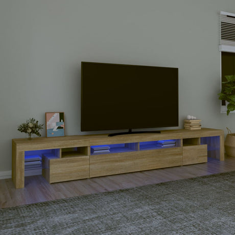 Tv Cabinet With Led Lights 260X36.5X40 Cm