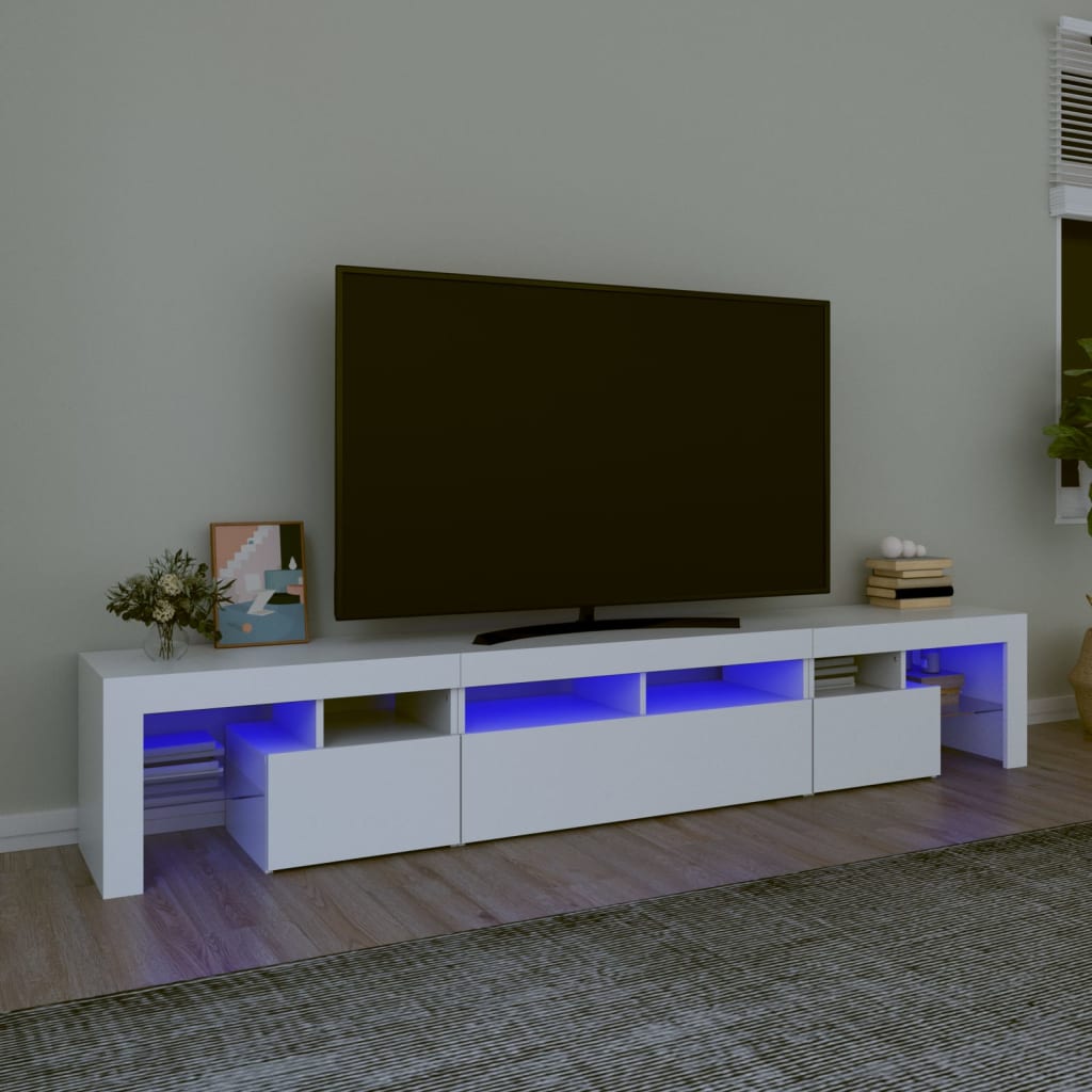 Tv Cabinet With Led Lights 260X36.5X40 Cm