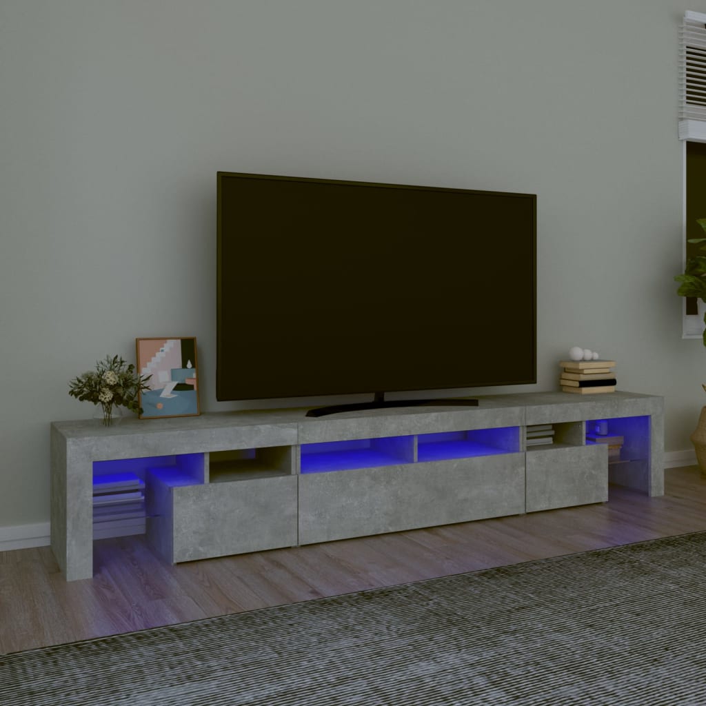 Tv Cabinet With Led Lights 260X36.5X40 Cm