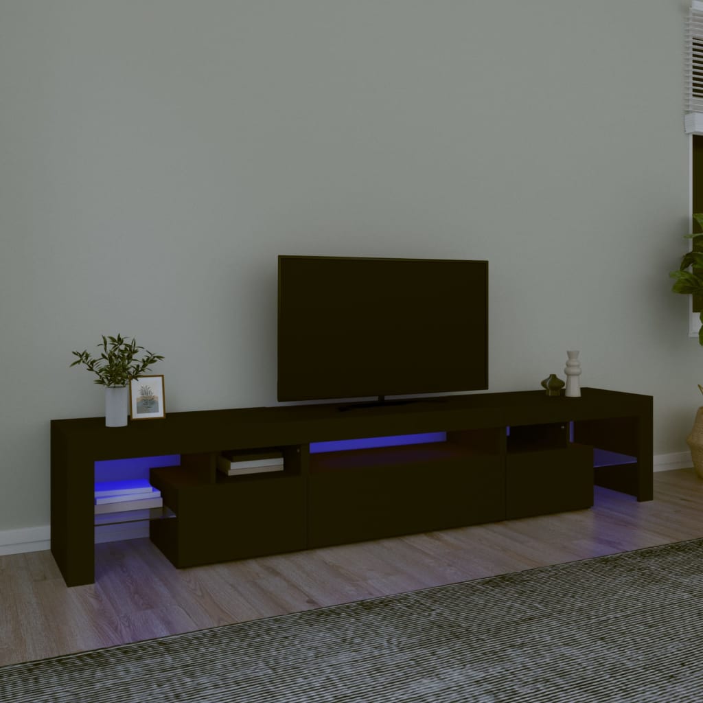 Tv Cabinet With Led Lights 260X36.5X40 Cm