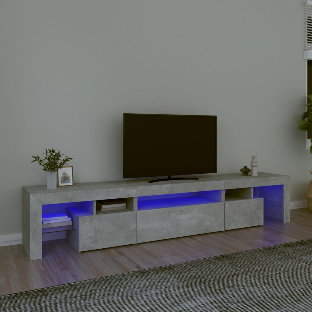 Tv Cabinet With Led Lights 260X36.5X40 Cm