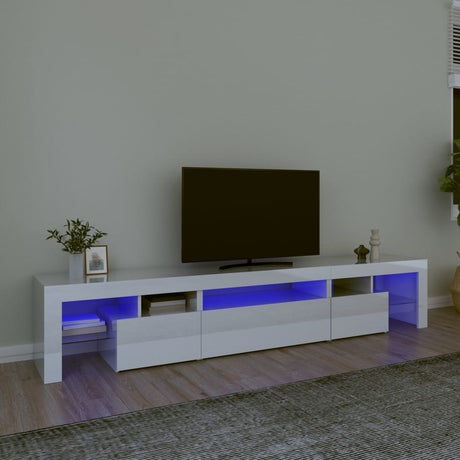 Tv Cabinet With Led Lights 260X36.5X40 Cm
