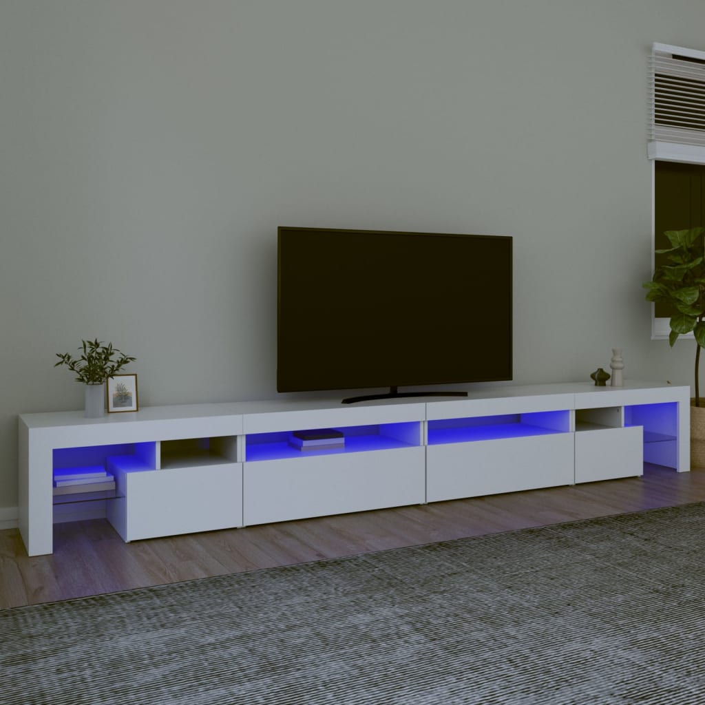 Tv Cabinet With Led Lights 260X36.5X40 Cm