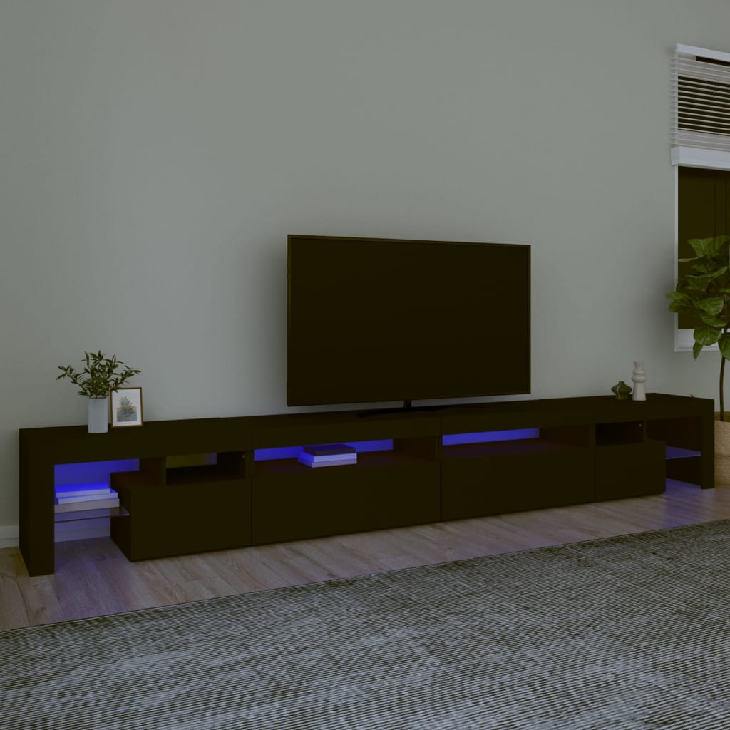 Tv Cabinet With Led Lights 260X36.5X40 Cm