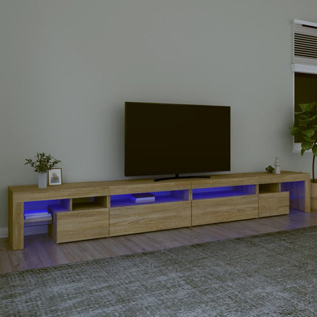 Tv Cabinet With Led Lights 260X36.5X40 Cm