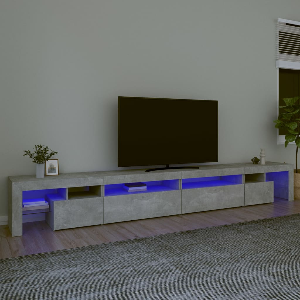 Tv Cabinet With Led Lights 260X36.5X40 Cm