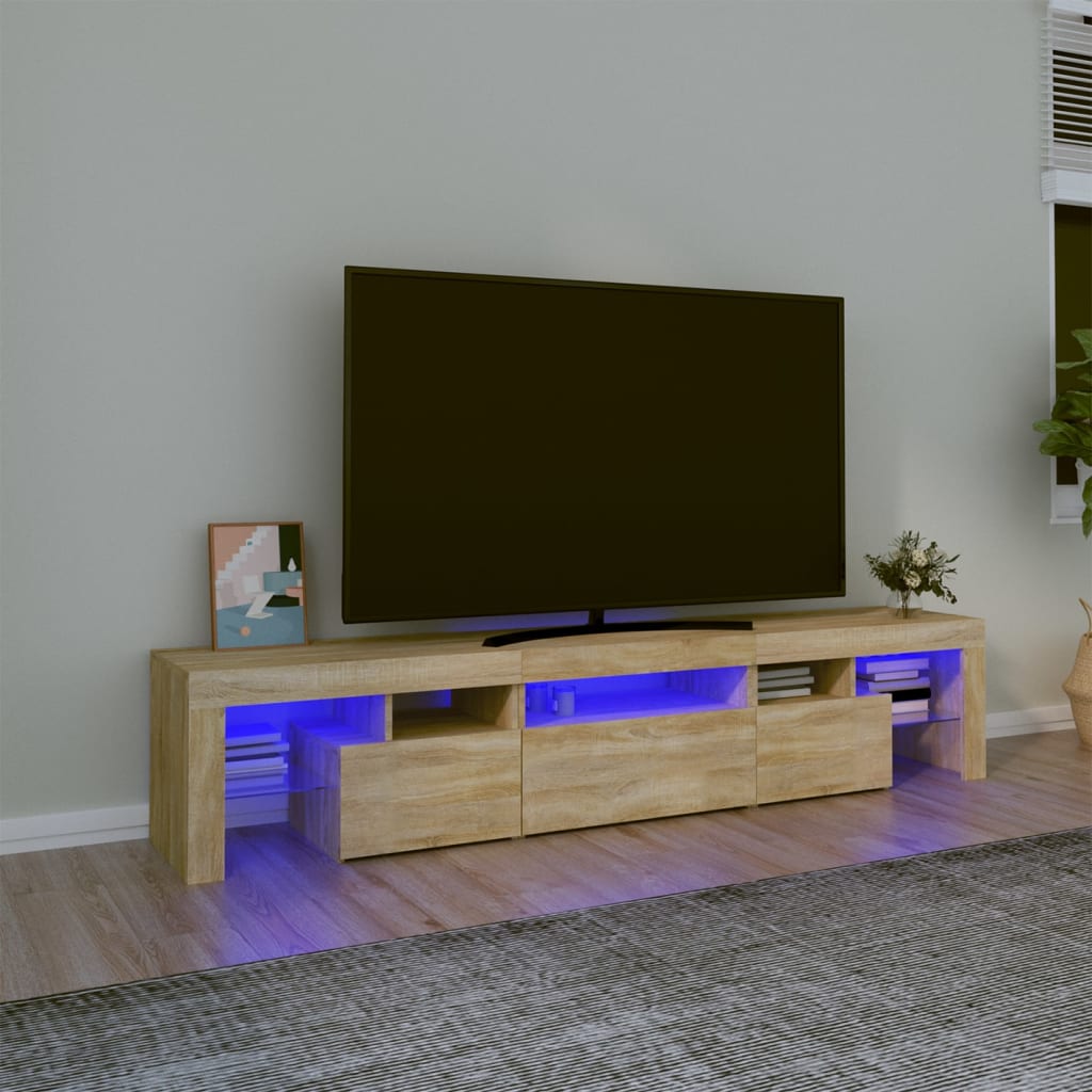 Tv Cabinet With Led Lights 260X36.5X40 Cm