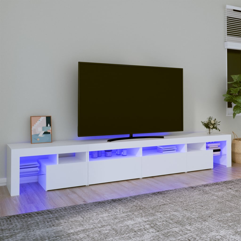 Tv Cabinet With Led Lights 260X36.5X40 Cm