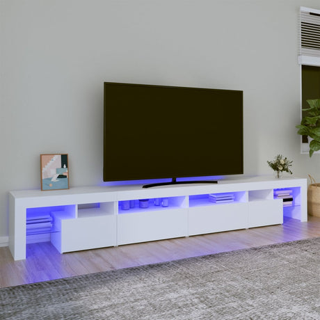 Tv Cabinet With Led Lights 260X36.5X40 Cm