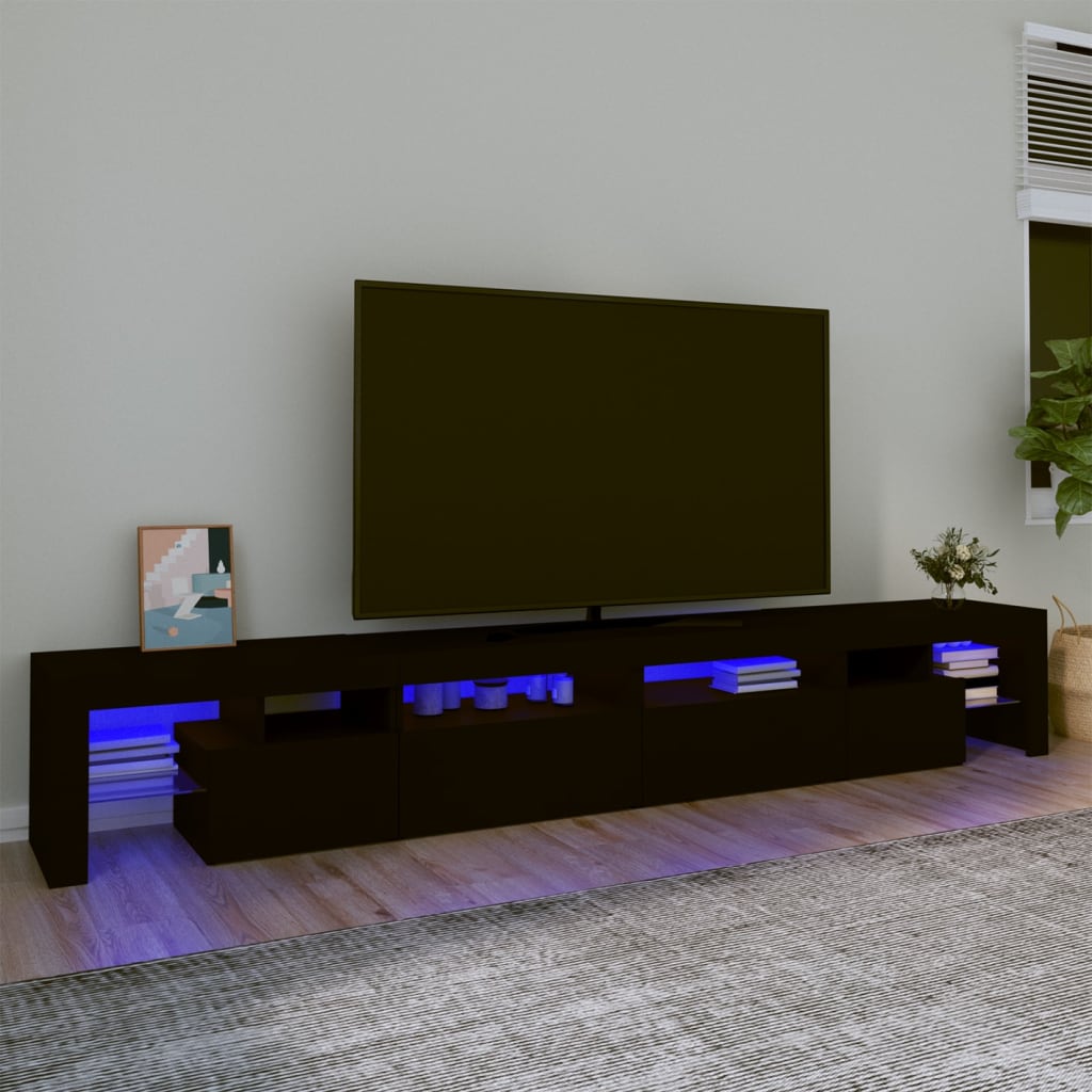 Tv Cabinet With Led Lights 260X36.5X40 Cm