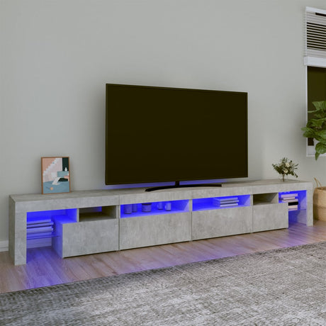 Tv Cabinet With Led Lights 260X36.5X40 Cm