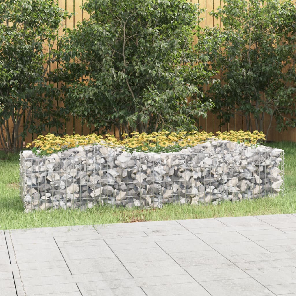 Arched Gabion Raised Bed Galvanised Iron